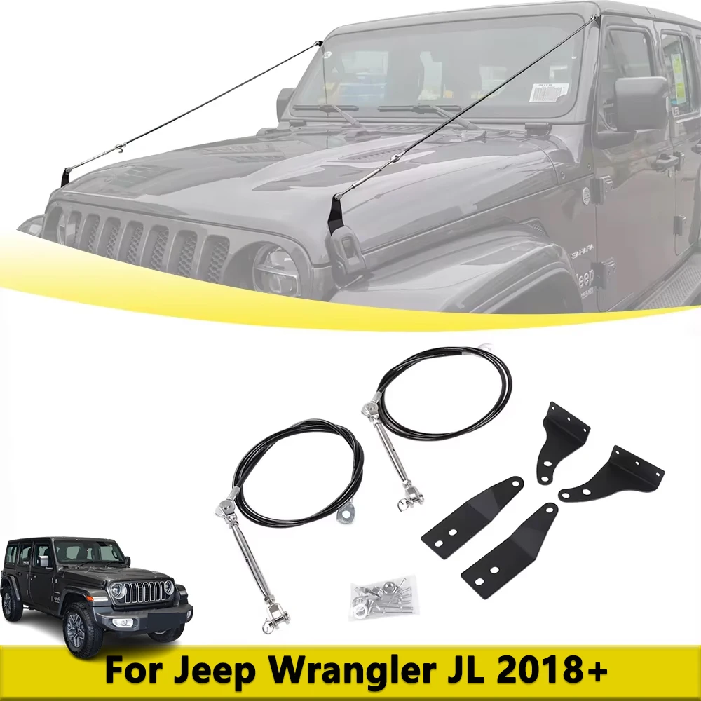 

Front Branch Deflector‌ For Jeep Rubicon Wrangler JL 2018-2025 Obstacle Deflector Windshield Protector Part Off-road Accessory