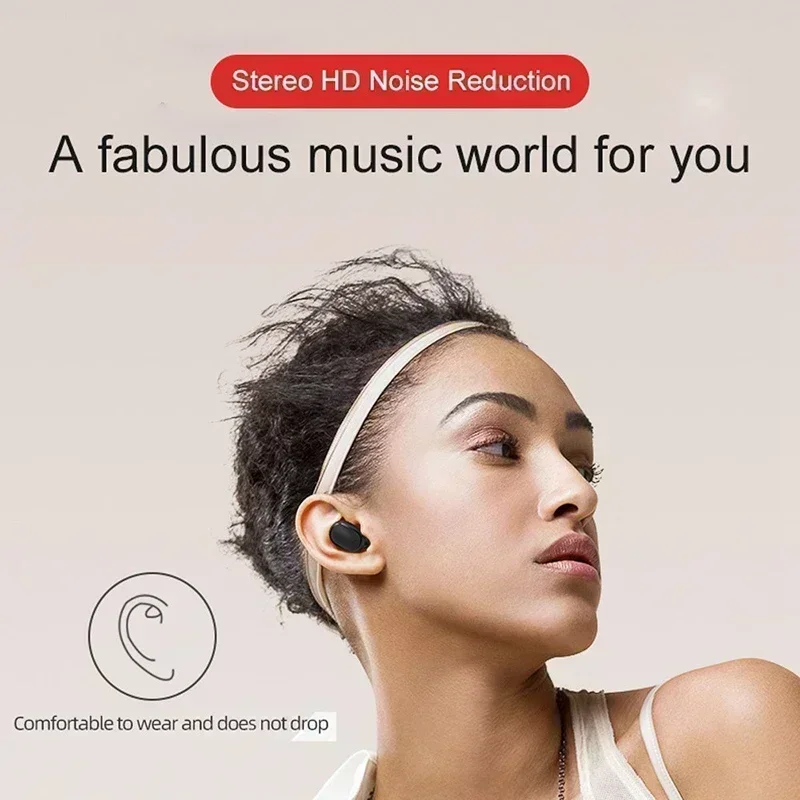 A6S TWS Bluetooth 5.1 Earphones Touch Control Wireless Headphones with Mic Sport Waterproof Earbuds for Xiaomi