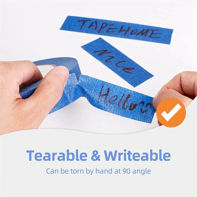 【Clearance Sale】Blue Painters Tape - 6 Pack x 1 Inch x 55 Yards, Crepe Paper Masking Tape, Paint Tape for Wall Painting, Crafts