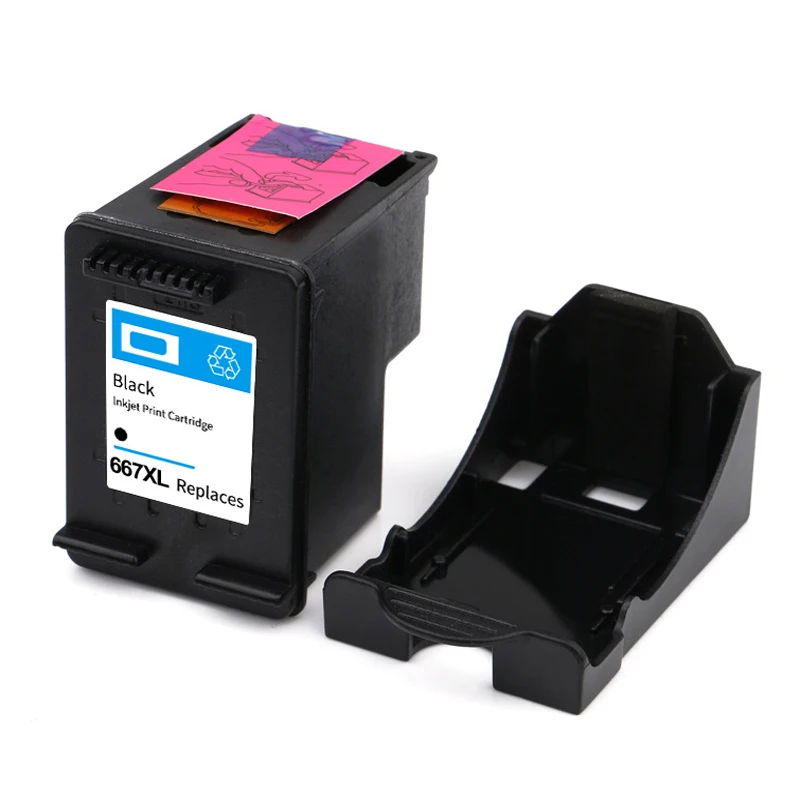 Vilaxh For HP667XL 667XL  Ink Cartridge for HP DeskJet Ink Advantage 1275 2374 2375 2376 2775 2776