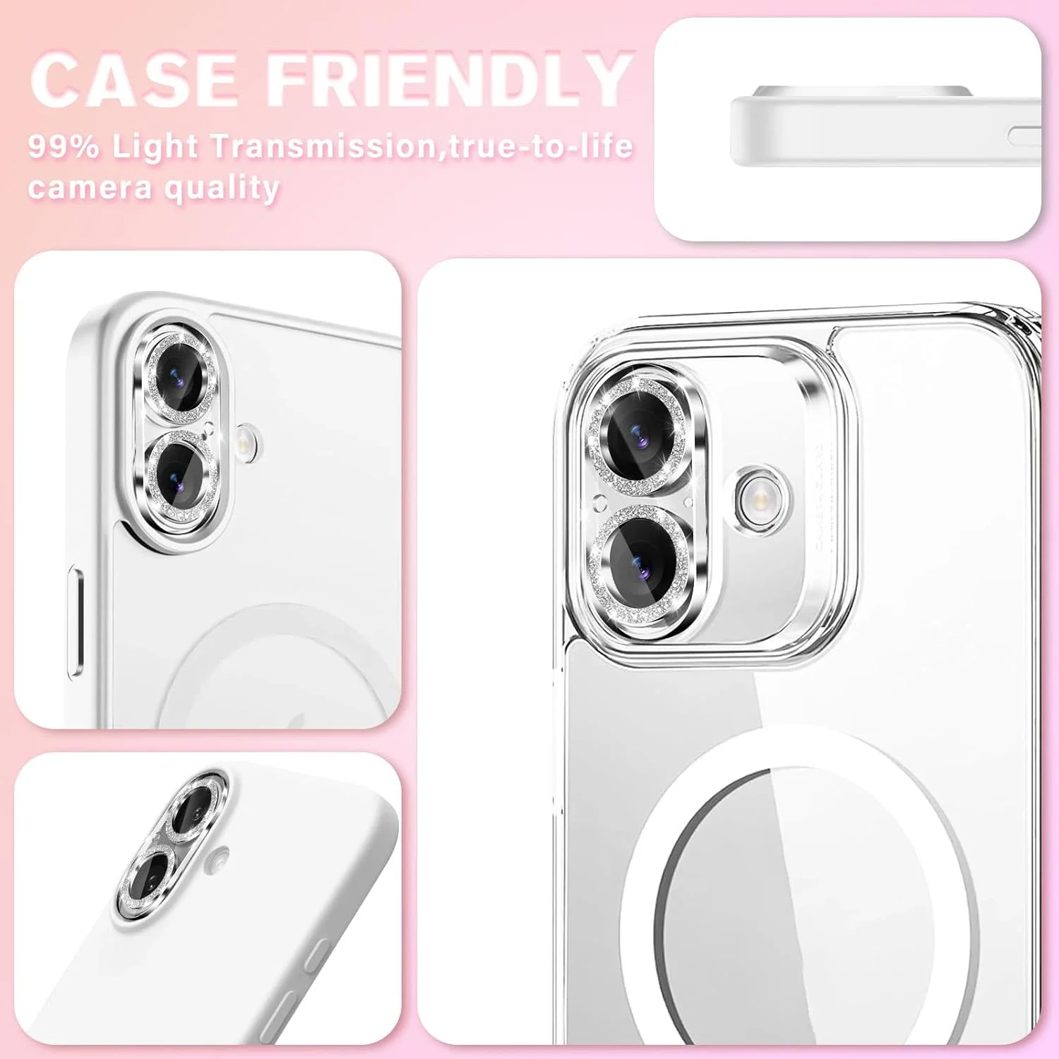 1-3PCS Shining Lens Covers For IPhone 17 Series 9H Hardness Tempered Glass Camera Protectors For IPhone17 17Air 17 Pro 17ProMax - Image 3