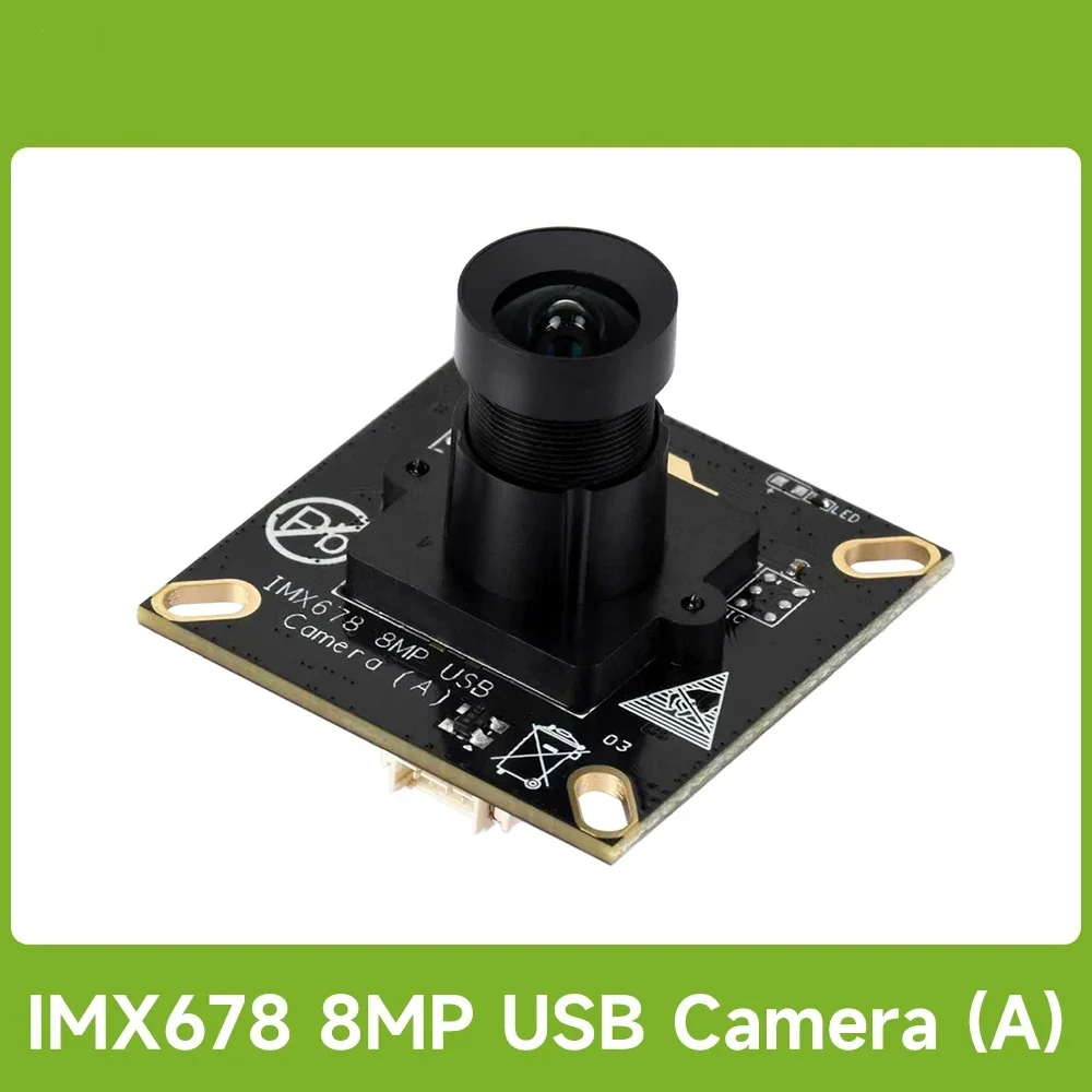 Waveshare IMX678 8MP M12 USB Camera Module, IMX678 Sensor Chip, USB2.0 Port, Better Sensitivity In Low-Light Condition
