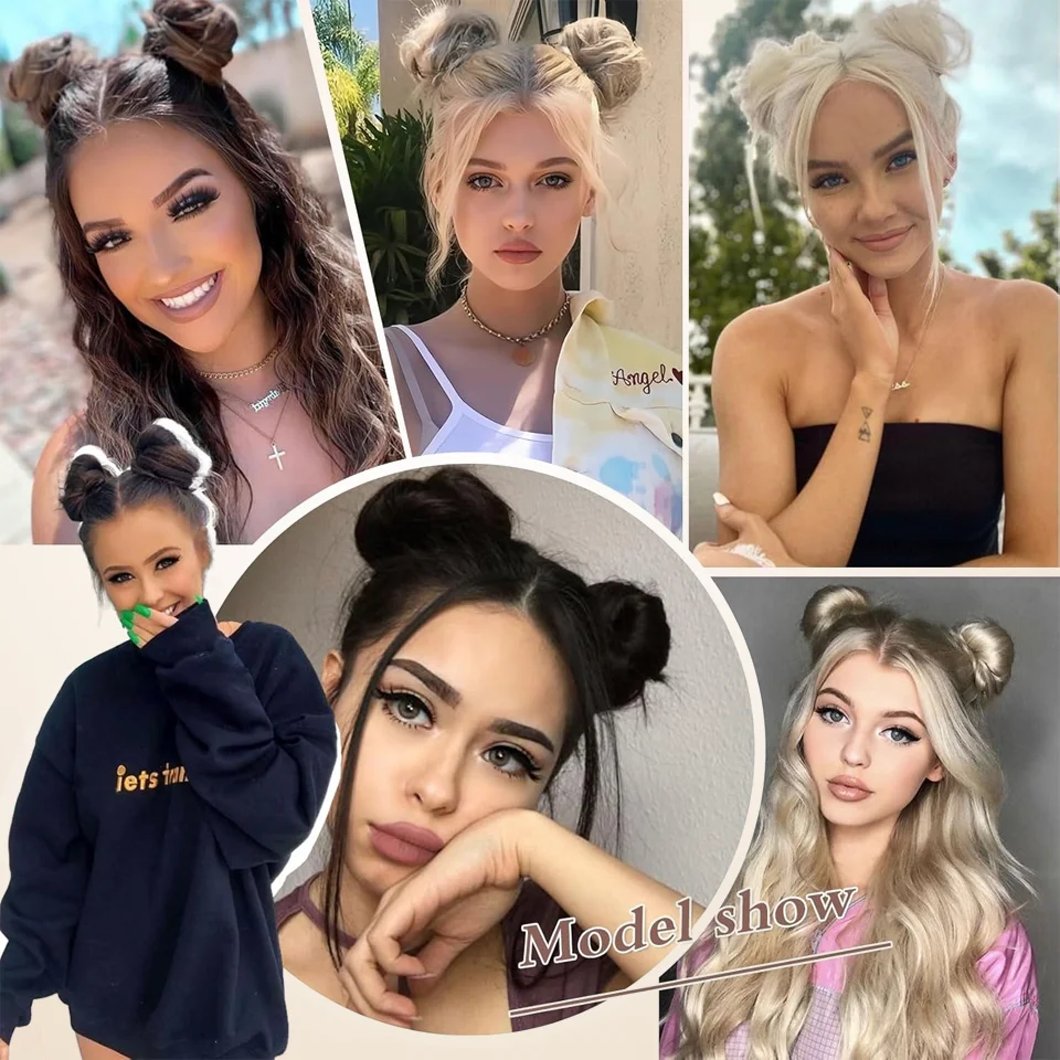 LUPU كعكة الشعر النسائية الاصطناعية مجعد Chignon أومبير مخلب الشعر فوضوي الكعك أوبدو مخلب كليب في هيربيسي للنساء #4