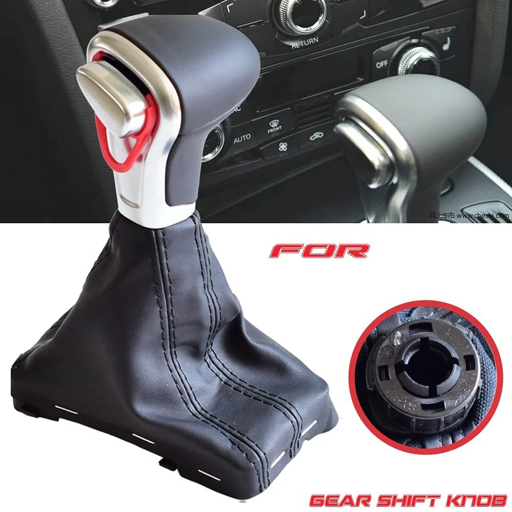 Car Gear Shift Knob Lever Stick Gaiter Boot Cover with Dust Cover for for- A5 A4L Q5 B8 B8PA B9 2009-2016