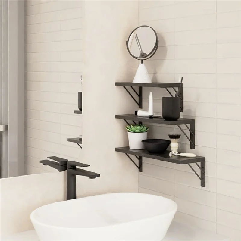 

Wall Shelf Black Wall Frames In Different Sizes. Wall-Mounted Wooden Frame Home Furnishing-ABLI