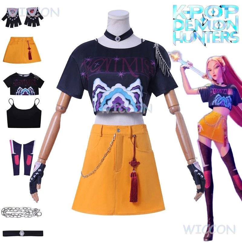 

Mira Cosplay Costume Full Set Anime Kpop Hunters Demon Cosplay Superstar Girl Group Suit Women Halloween Party Roleplay