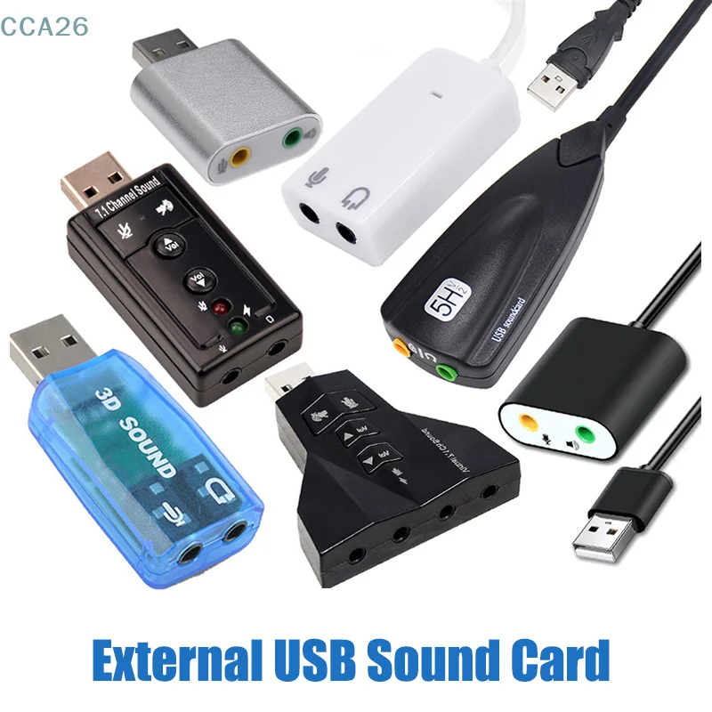 External USB Type-C Sound Card USB To 3.5mm Interface Stereo Audio Headphone Adapter Computer Laptop Games Microphone Sound Card