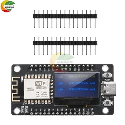 Esp-12F Nodecu Esp8266 Wifi Development Board Module Ch340C With 0.96 Oled Screen Yellow Blue Display