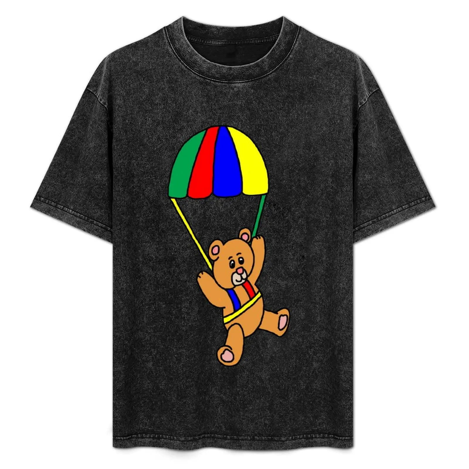 Parachuting Bear T-Shirt summer clothes rapper graphic tees men t shirts high quality