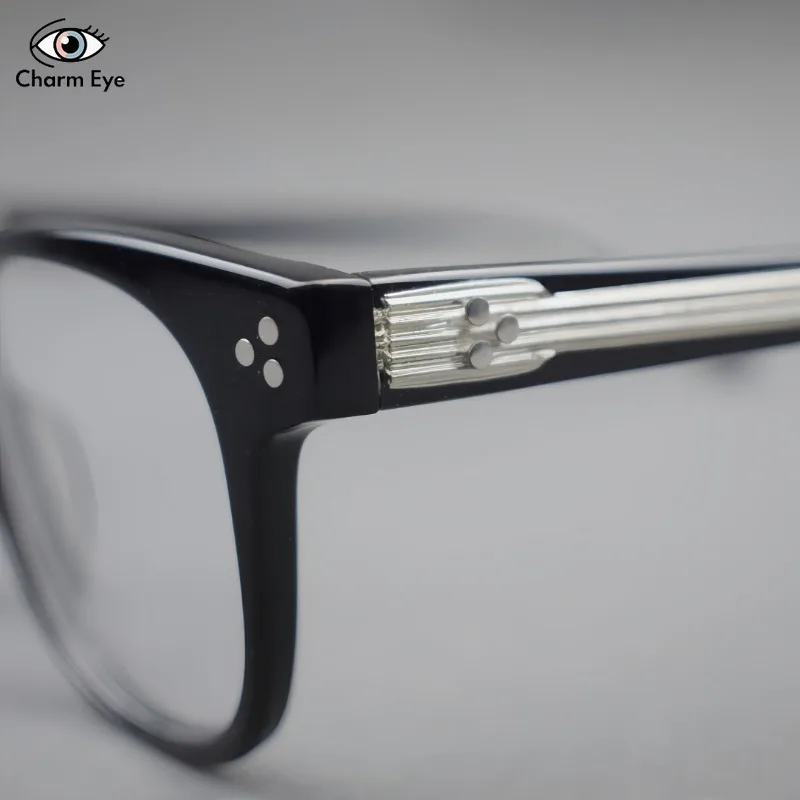 جديد الرجال وصفة طبية نظارات ريترو مربع خلات إطار نظارات خفيفة للغاية التيتانيوم النساء قصر النظر القراءة نظارات الضوء الأزرق #2