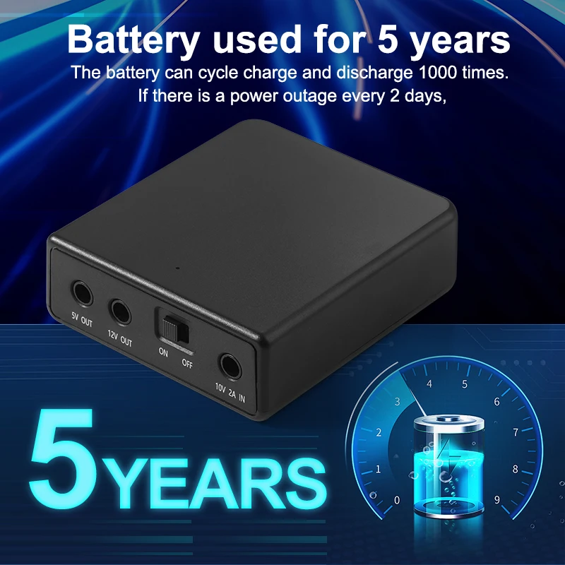 MINI UPS 12V Mini DC UPS 5V fuente de alimentación 5V 12V 37W enrutador doméstico Wifi Modem batería de respaldo CCTV 12v cámara