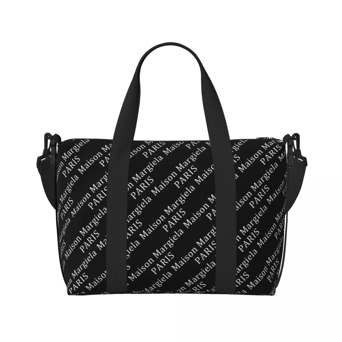 Custom Mm6s Margielas Letters Print Tote Bag Women Large Capacity Gym Beach Shoulder Travel Bag