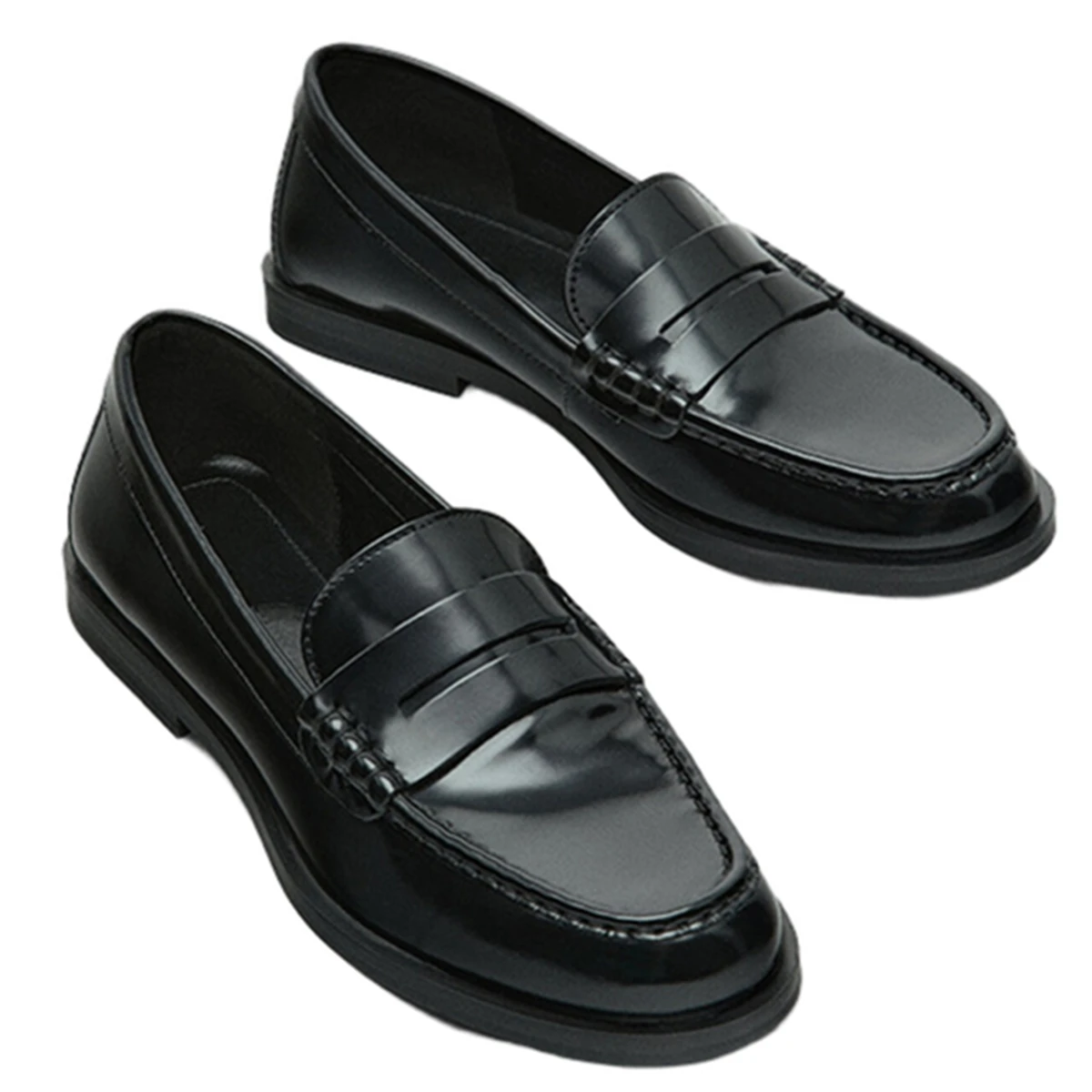 

Jenny&Dave Fashion Ladies Genuine Leather Round Toe Shallow Cowhide Leather Flats Shoes British Casual Loafers Shoes Women