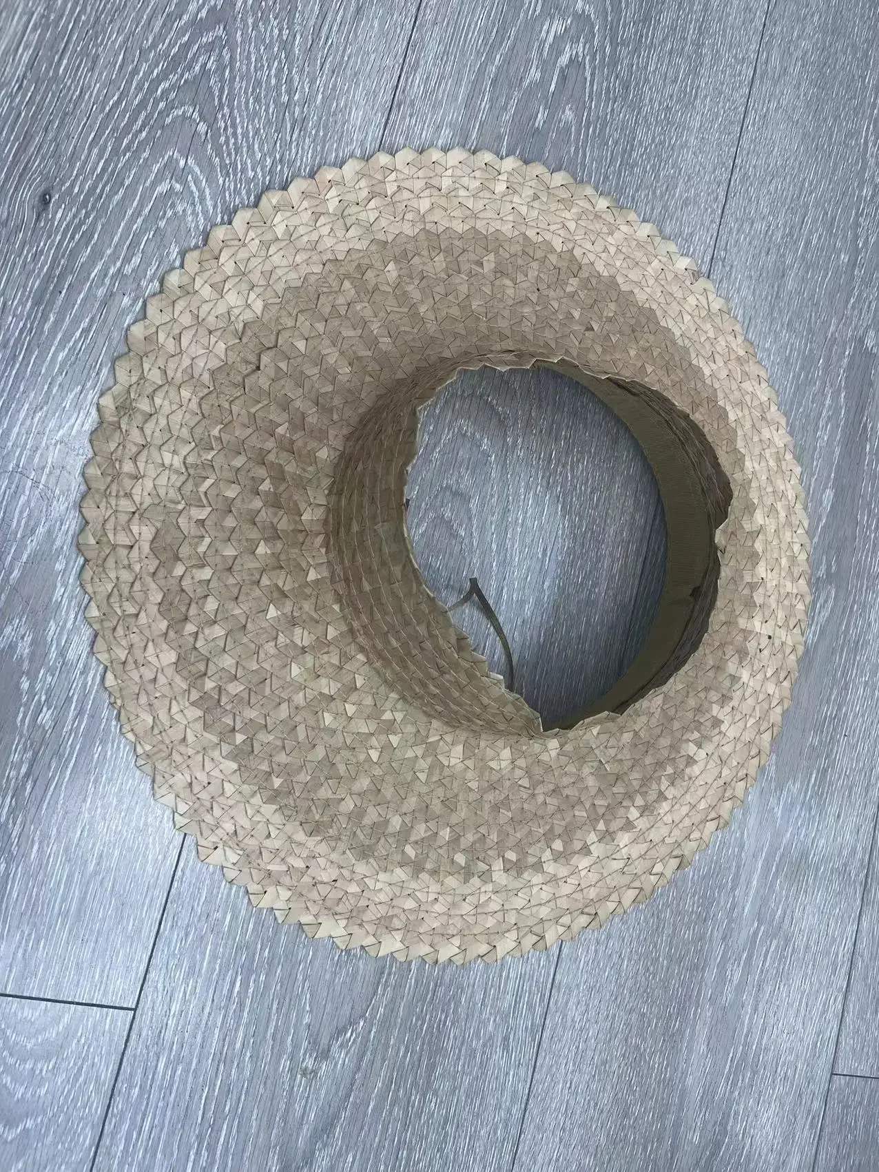 Fashion Summer UV Protection Sunscreen Large Empty Top Straw Hat Wide Brim Beach Hat Floppy Breathable Photography Sun Hat