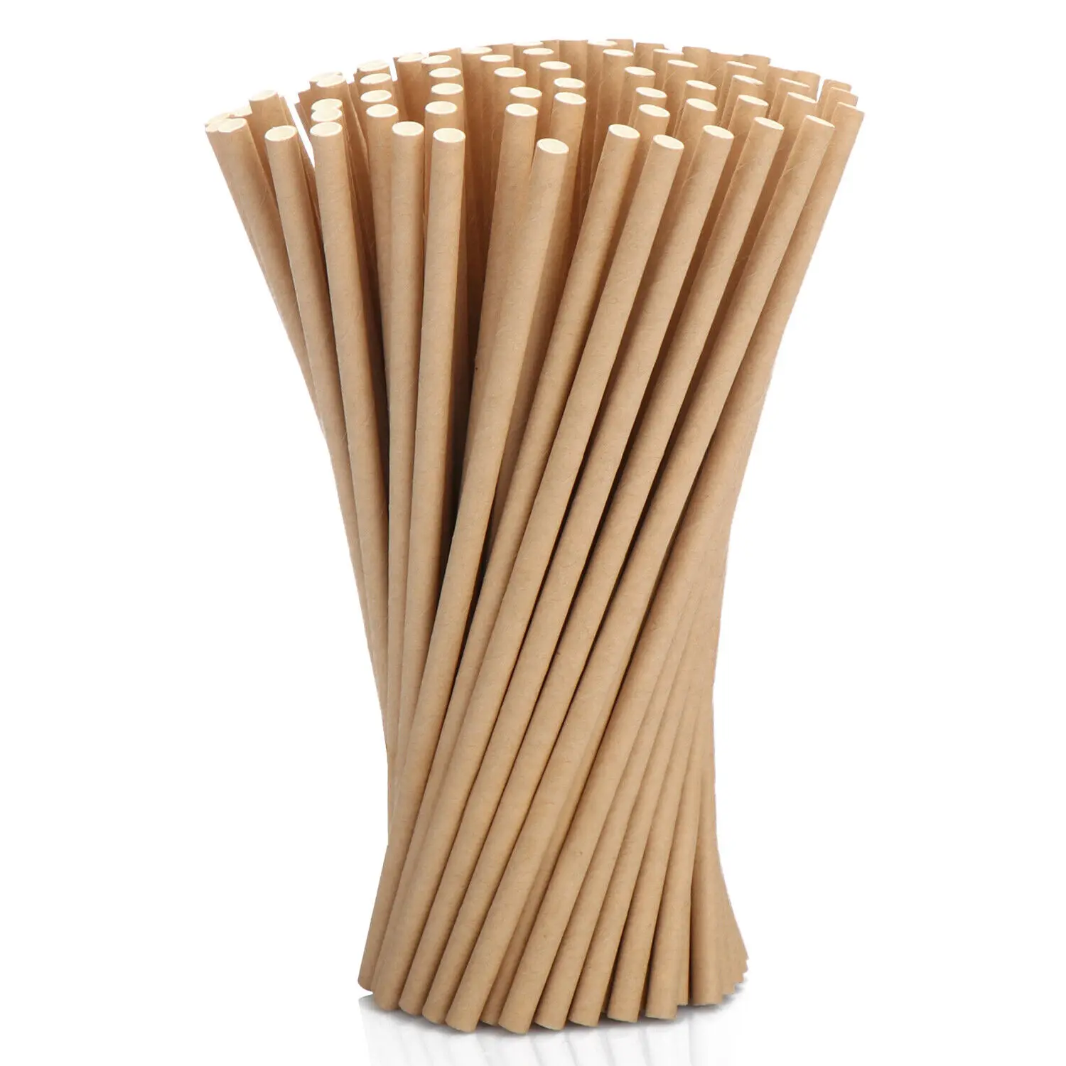 100Pc Kraft Paper Straws Eco Friendly Vintage Wedding Celebration Classmate Birthday Party Decoration Event Get Together Supplie