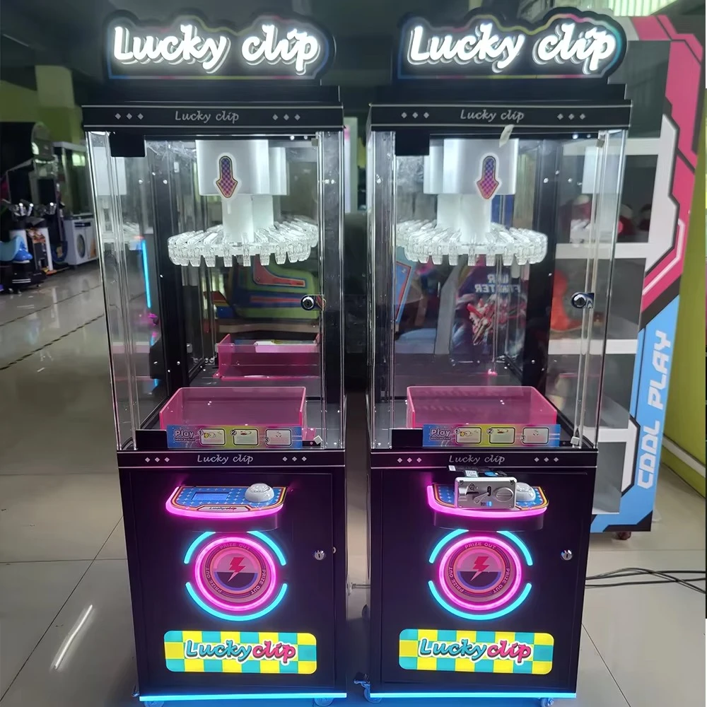 Arcade Clip Mini Game Console Lucky Clip Prize Machine 24 Clip Slot Machine