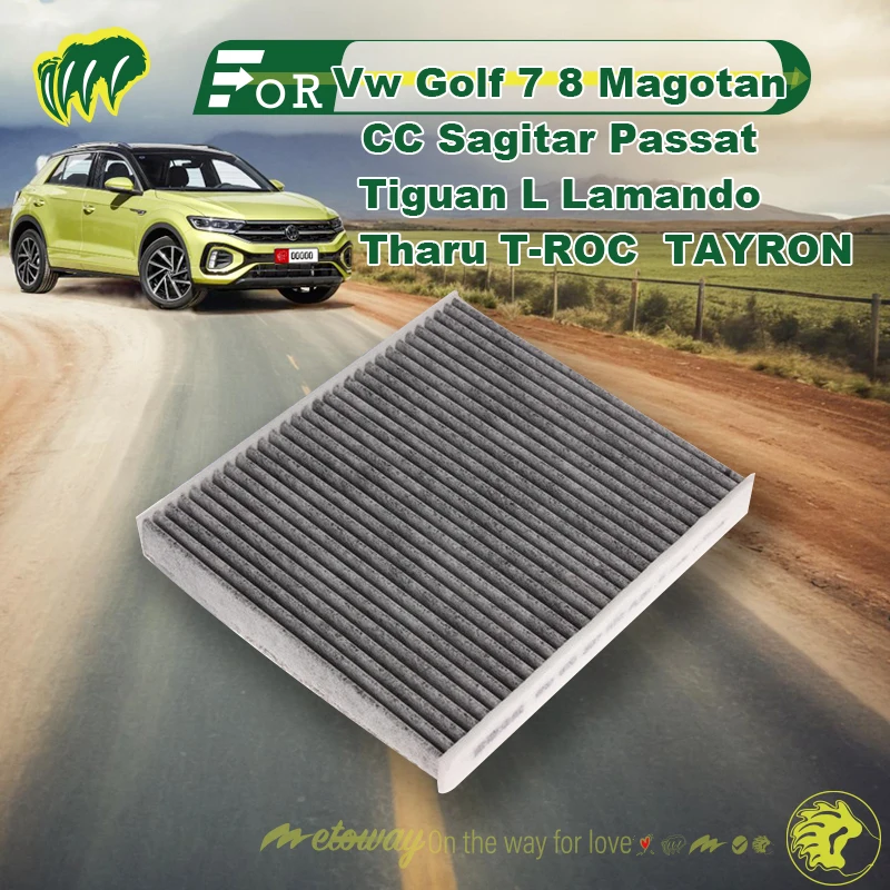 For Vw Golf 7 8 Magotan CC Sagitar Passat Tiguan L Lamando Tharu T-ROC  TAYRON Car Air Conditioner Filter Replace Filter