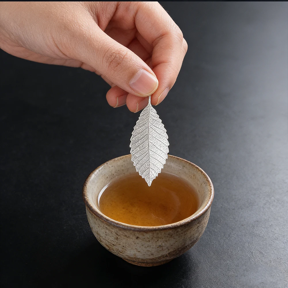 999 Silver 1g Silver Leaf Special Silver Tea Set Accessories for Brewing Tea To Soften and Purify Water Home Decoration