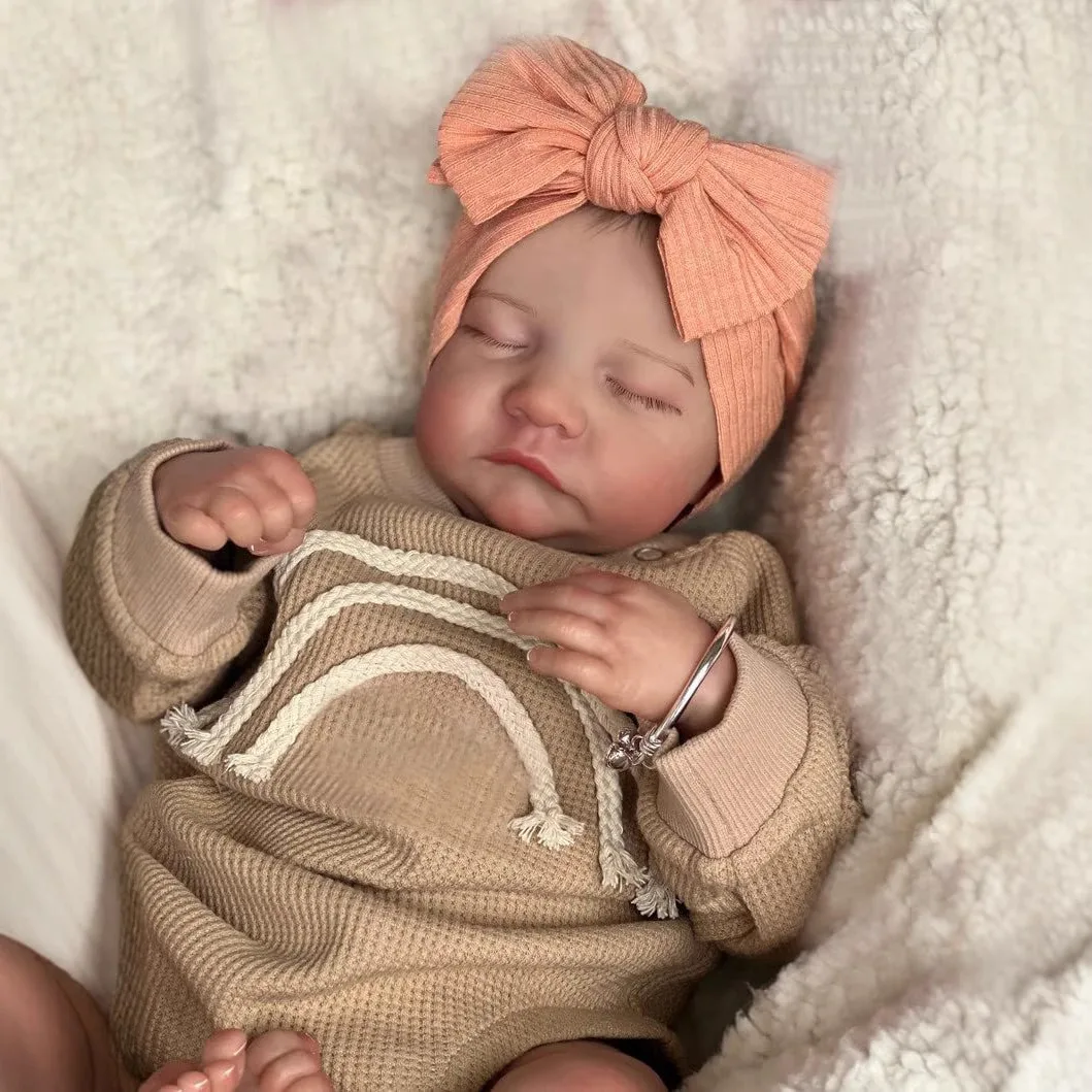 

18-Inch Reborn Levi Cute Simulation Reborn Baby Doll Warm And Soft Vinyl Closed Eyes Doll Baby Doll CSU-60