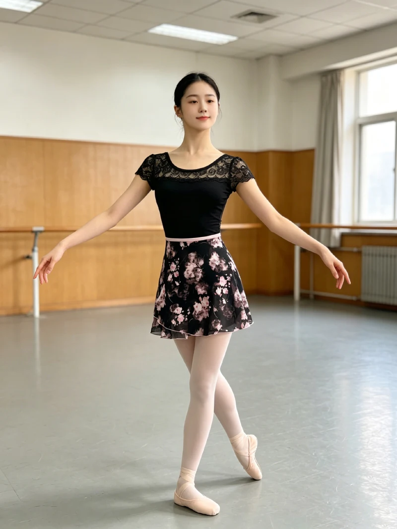 Ballett Trikot Frauen neue Yoga Trikot elegante Spitze Ballett Tanz Overall Dame tägliche Praxis Ballett Tanz kleidung – Detail 3