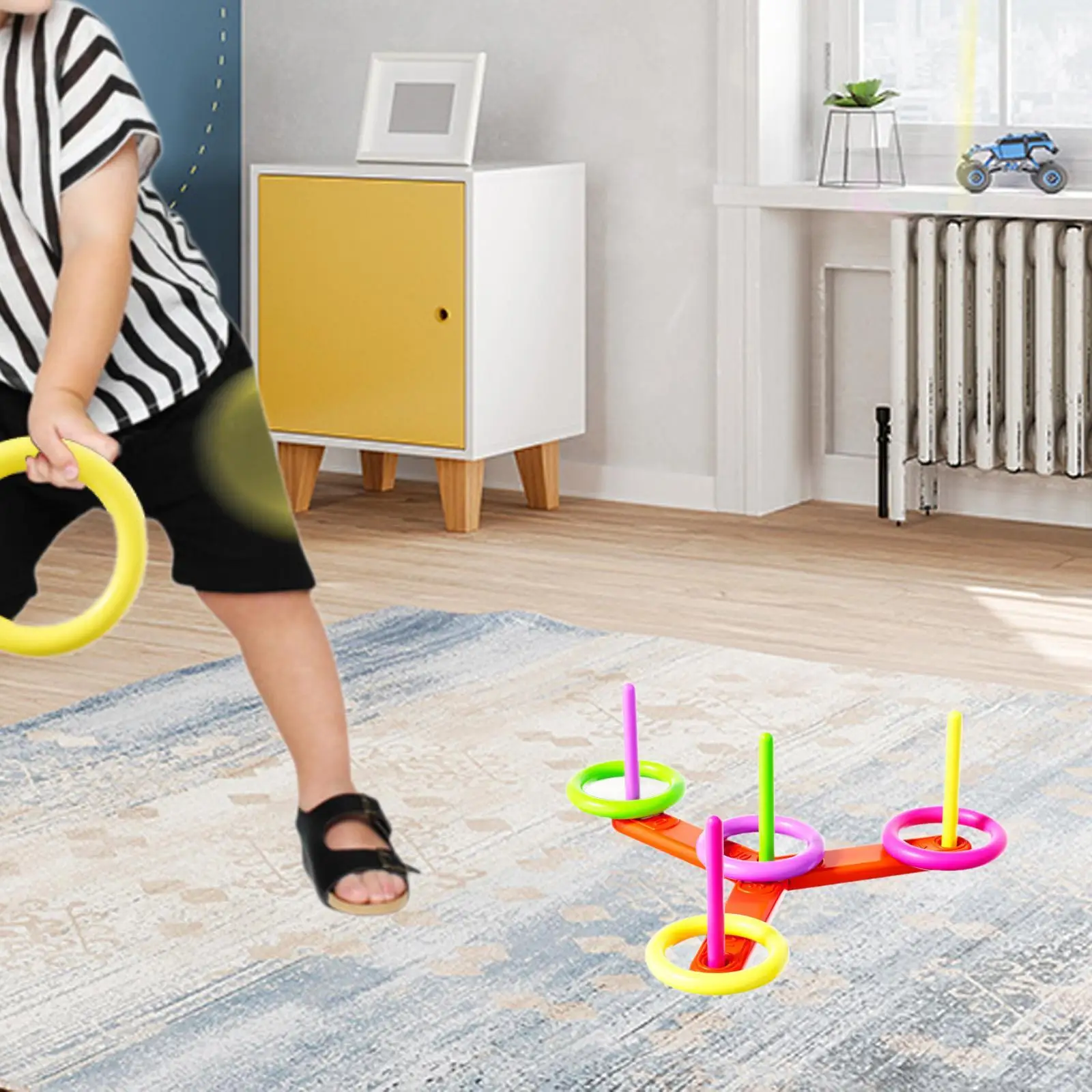 Kids Ring Toss Toy Motor Skills Educational Toy for Backyard Outdoor Family