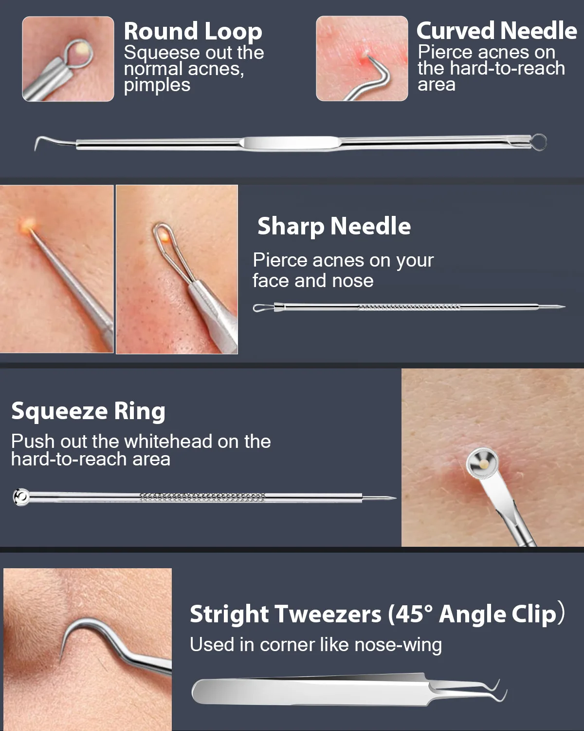 Professional Electric Blackhead Remover with Microbubble, Comedone Extractor & Blue Light - Home Facial Cleansing Device