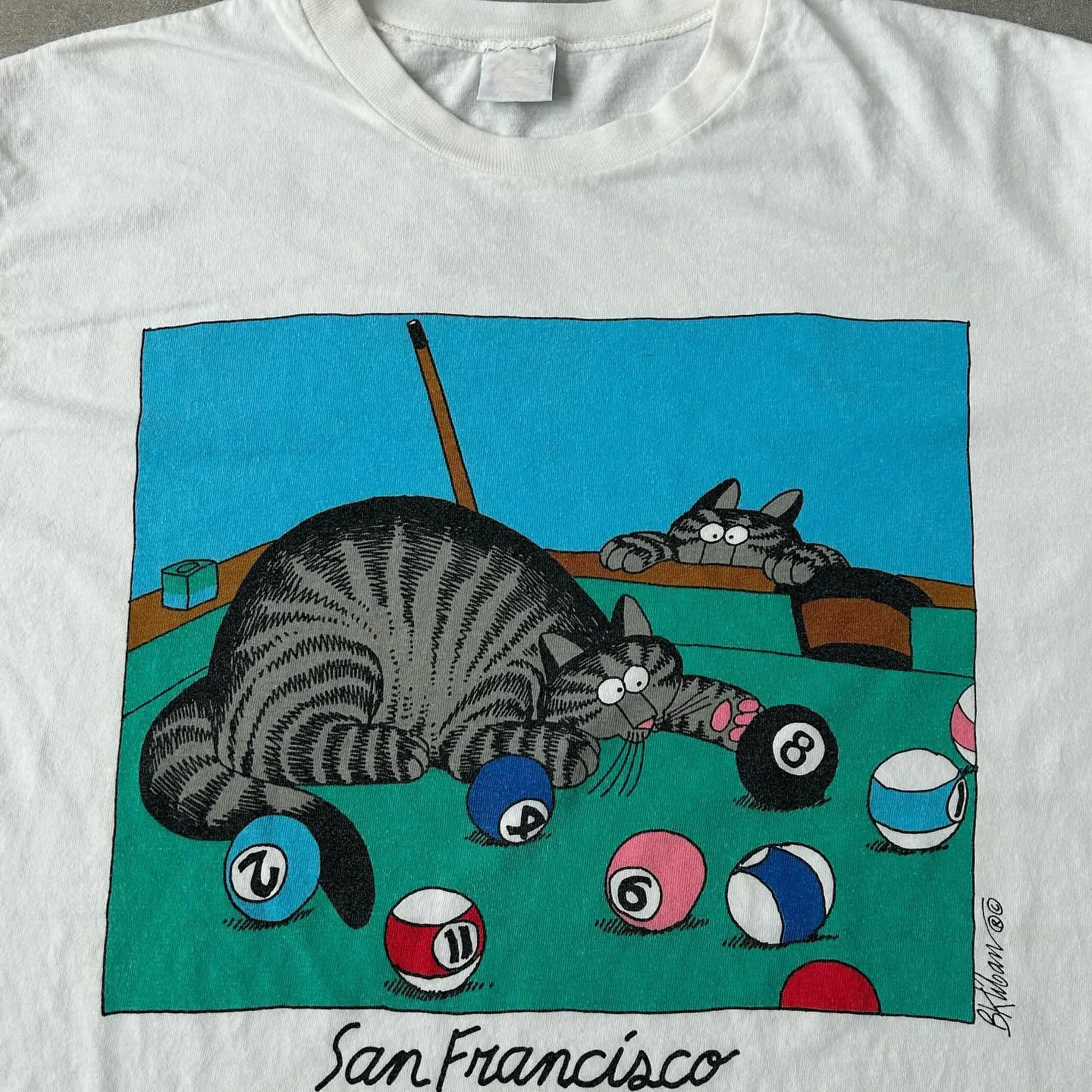 Artistic Fun Illustration Oversize Short Sleeve T-Shirt Billiard  Theme Cotton Breathable round Neck Top for Men And Women