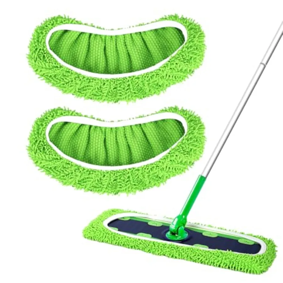 

Reusable Microfiber Pads for Swiffer XL Mop - 2 Pack XL Dry Sweeping Cloths and Wet Pads Refills - X-Large Heavy Duty Mopping C