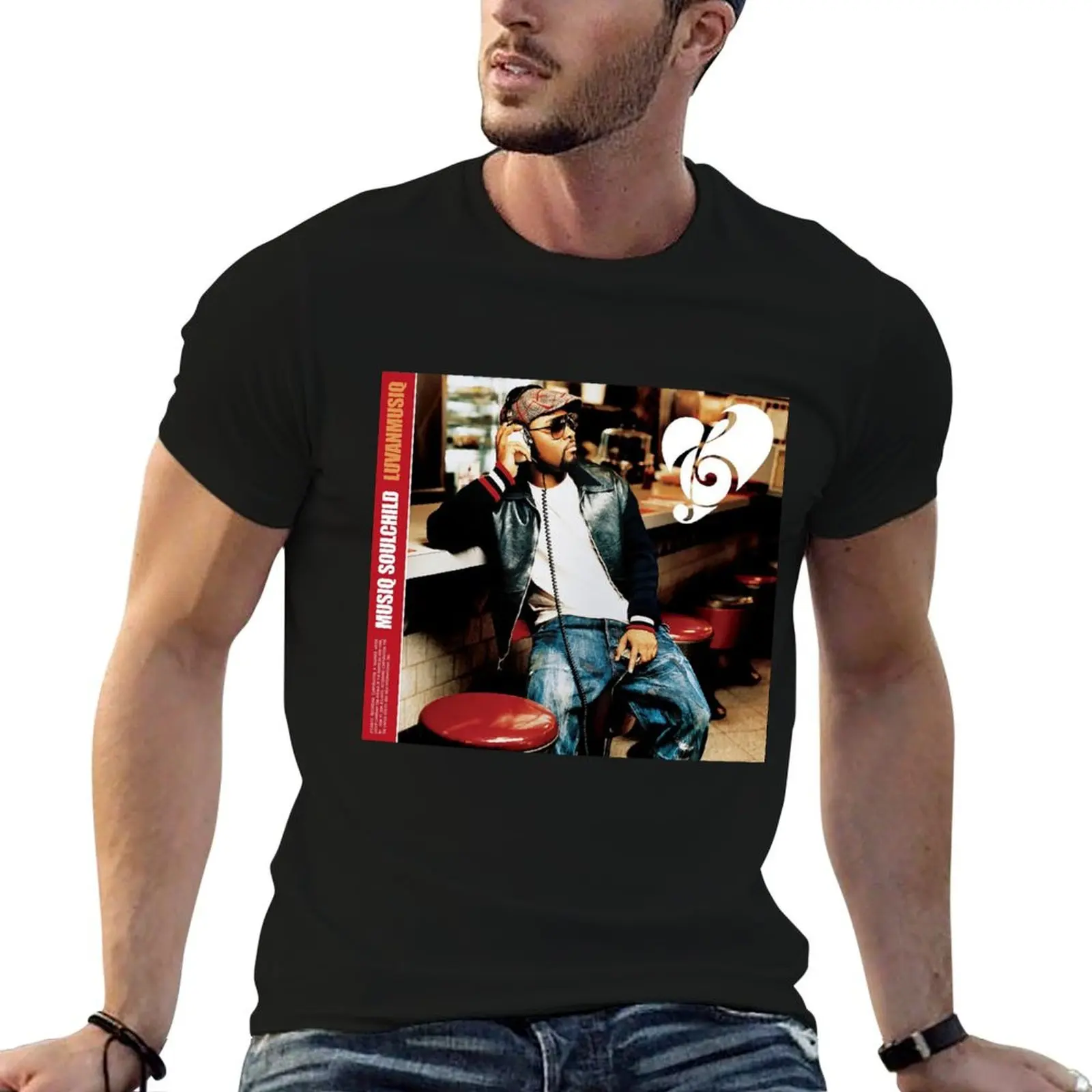 

Musiq cotton graphic t T-Shirt Luvanmusiq 100% Soulchild shirt man tshirt