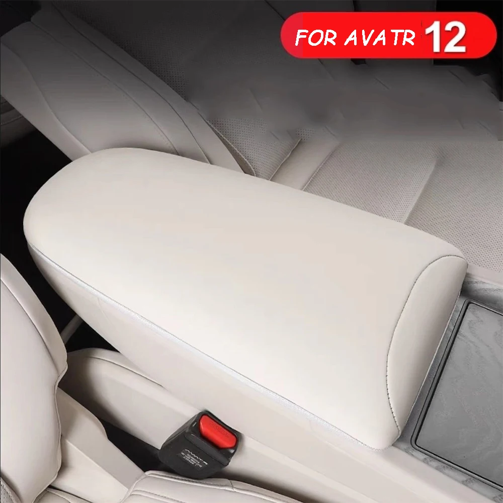 For CHANGAN AVATR 12 2023 2024 PU Leather Car Central Control Armrest Box Protective pad Surface Cover Trim modification