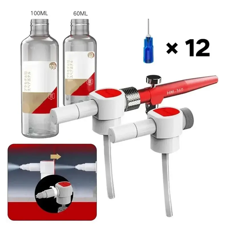 【ELECTRONIC-ACCESSORIES】Spray For DIY Crafts Modular Wash Free Airbrush Kit For Gundam Model Tool HM-160 Model Coloring Tools Ai