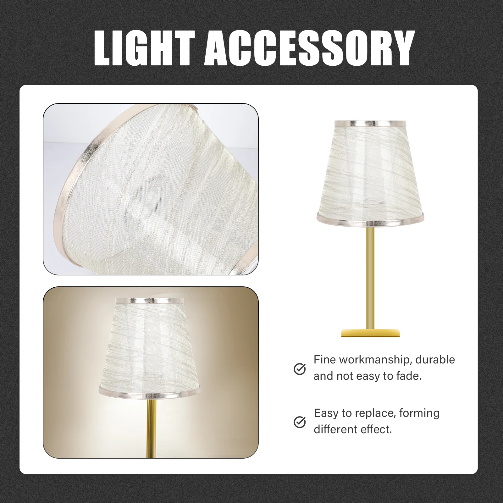 

Rounded Fabric Lamp Shade Cover Ornament Home Light Fixture Decor Accessory Soft Illumination for Indoor Spaces