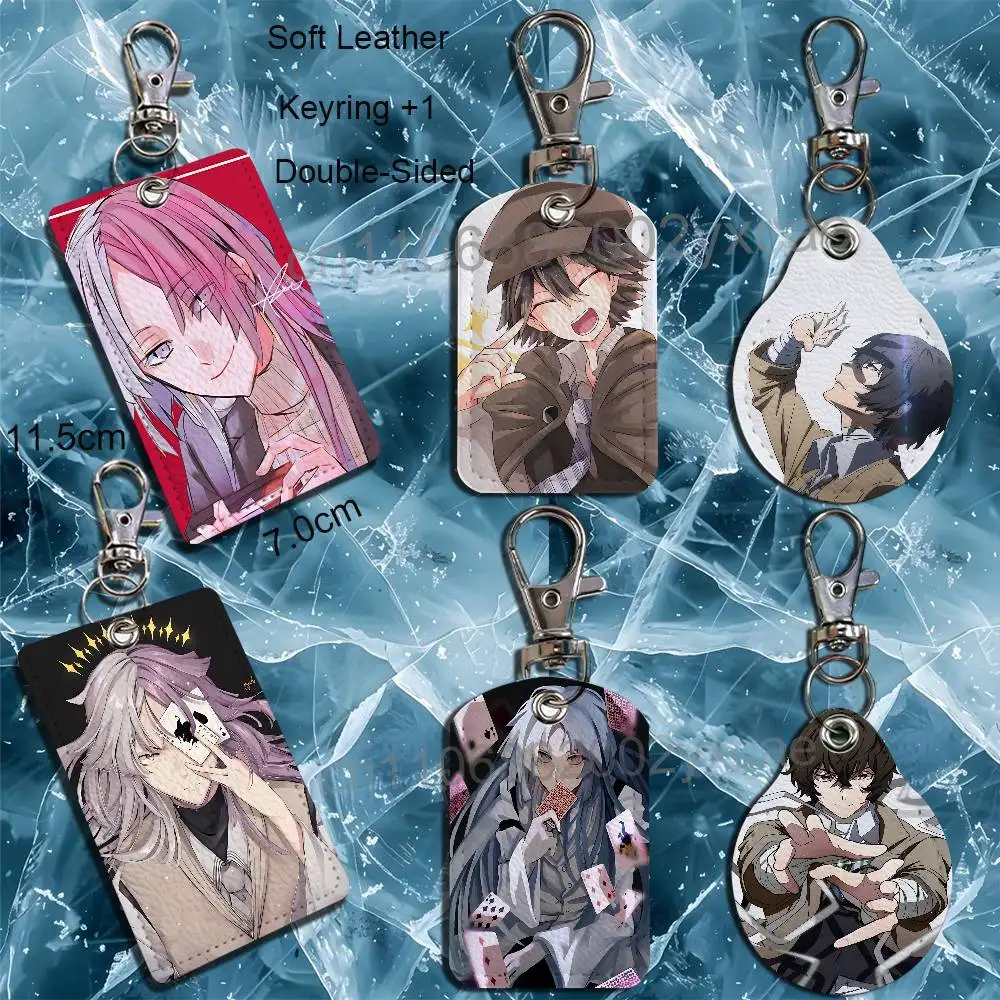 Sigma Osamu Dazai Bungo Stray Dogs Card Holder Keychain Key Ring Door Lock Access Protective Case For Security Gift