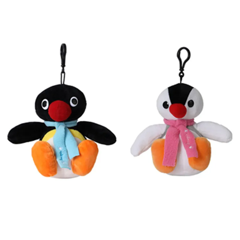 New Kawaii Cute Pingu Pinga Penguin Mini Plush Keychain Kids Stuffed Toys Small Pandent For Children Gifts 15CM