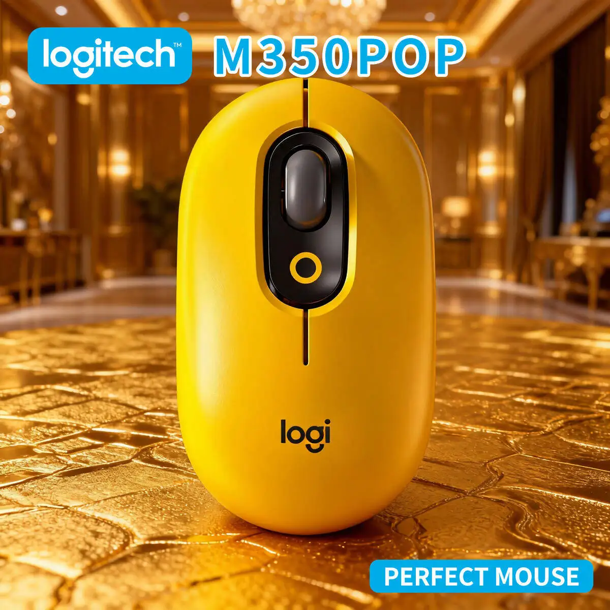 

Беспроводная мышь Logitech M350 POP с Bluetooth и бесшумным щелчком 2,4 ГГц, компактный стильный дизайн для ноутбука, офиса и дома