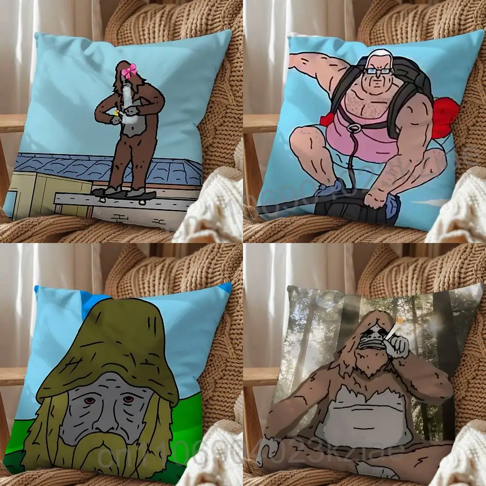 Absurd comedy Sassy Sasquatch Big Lez Show day gift Pillow Case Living Room Sofa Cushion Cover Suitable For Home Bedroom Room