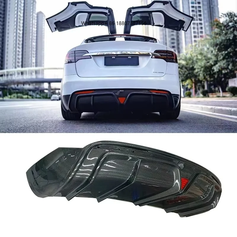 

CMST Style Carbon Fiber Rear Bumper Lip for Model X Rear Diffuser Perfect Fitment