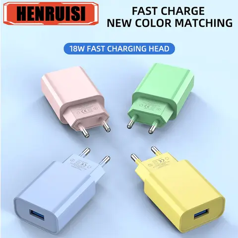 10W USB High Power 2A Current Fast Charging Quick Charge 3.0 Mobile Phone Wall Charger Adapter For iPhone 15 Pro Xiaomi Samsung