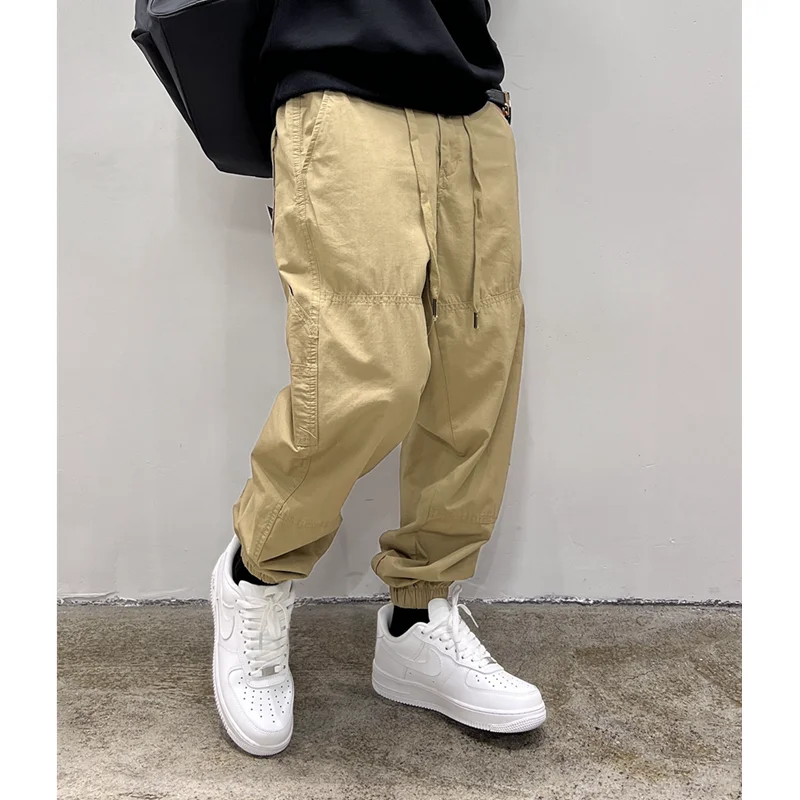 Pantalones Cargo sueltos para hombre, ropa de calle japonesa, pantalones de Jogging deportivos al aire libre, Joggers casuales Harajuku, pantalones de Hip Hop para hombre