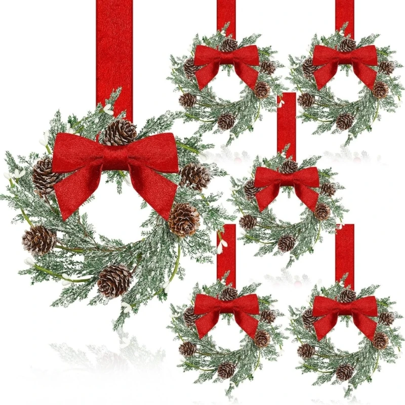 Pack of 6 Plastic Bowknot Ribbon Closet Hangers Holiday Decoration for Home Parties 15UB