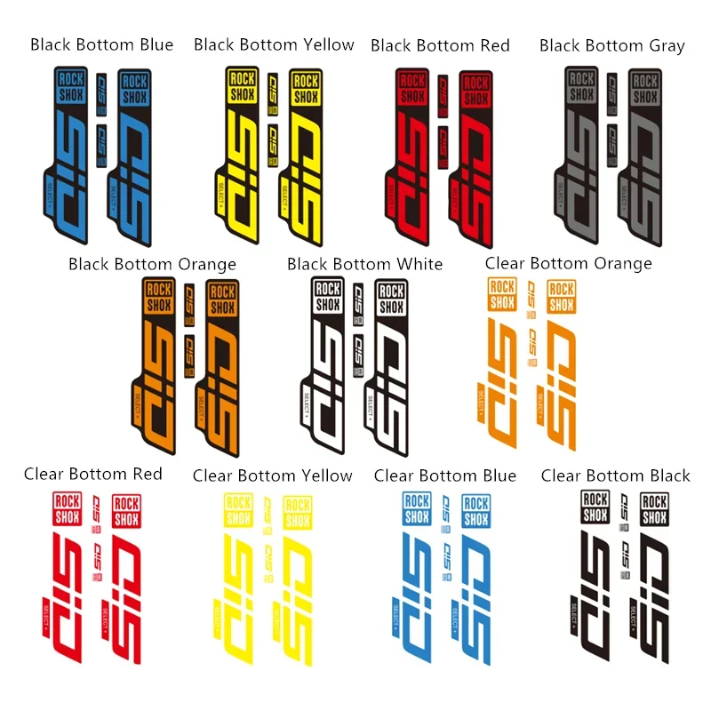 Front Fork Stickers for ROCKSHOX SID SELECT+ Clear Bottom MTB Road Mountian Bike Cycling Paint Protection Decals