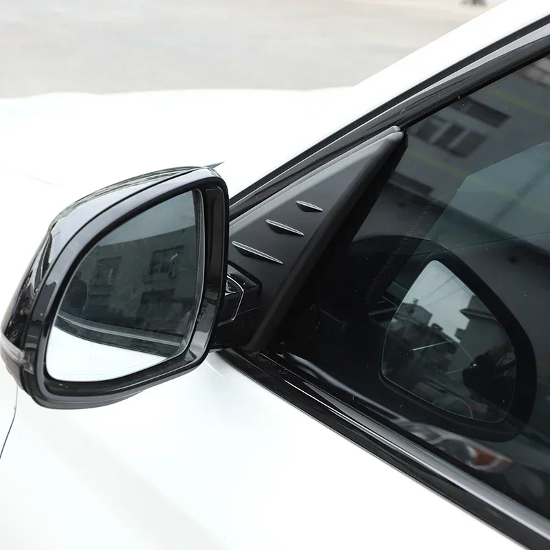 Becquet de rétroviseur de voiture en Fiber de carbone ABS, garniture de couverture triangulaire d'aile latérale pour BMW X3 G01 2018 – 2022, accessoires de voiture