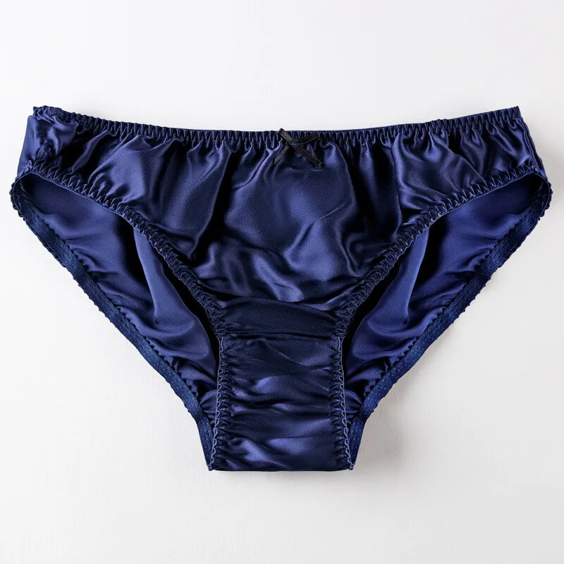 

2 Pairs 100% Mulberry Silk Underwear Women Briefs Silk Lady Sexy Panties M-3xl