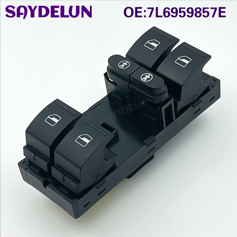 7L6959857E Power Master Window Switch Button For VW Touareg Sharan Touran Alhambra Driver Side Window Switch High Quality Button