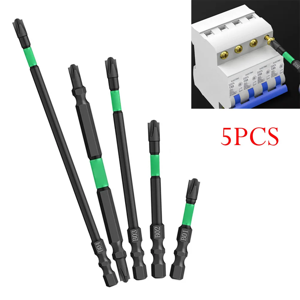 6pcs 50-150mm FPZ2 Screwdriver Bit Magnetic Special Slotted Cross Screwdriver Bit For Socket Switch Circuit Breakers