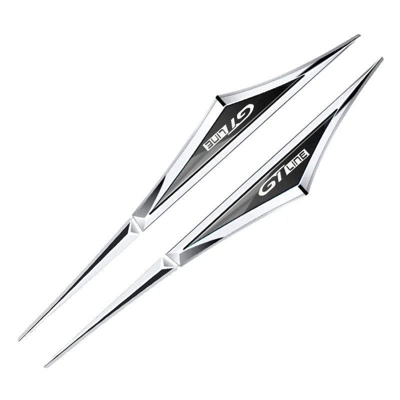 2pcs 3d alloy car stickers car accsesories accessory for Peugeot gt gti gtline 508 5008 3008 208 2008 308