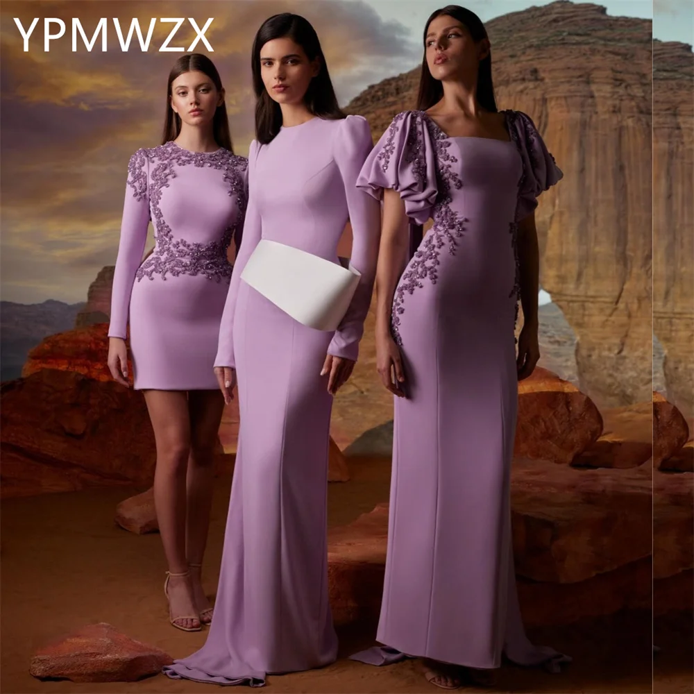 

Customized Prom Gown Evening Women YPMWZX Square Collar Column Floor Length Skirts Bespoke Occasion Dresses Party Forma