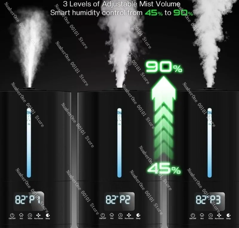 Remote control wifi cool mist floor standing humidifier