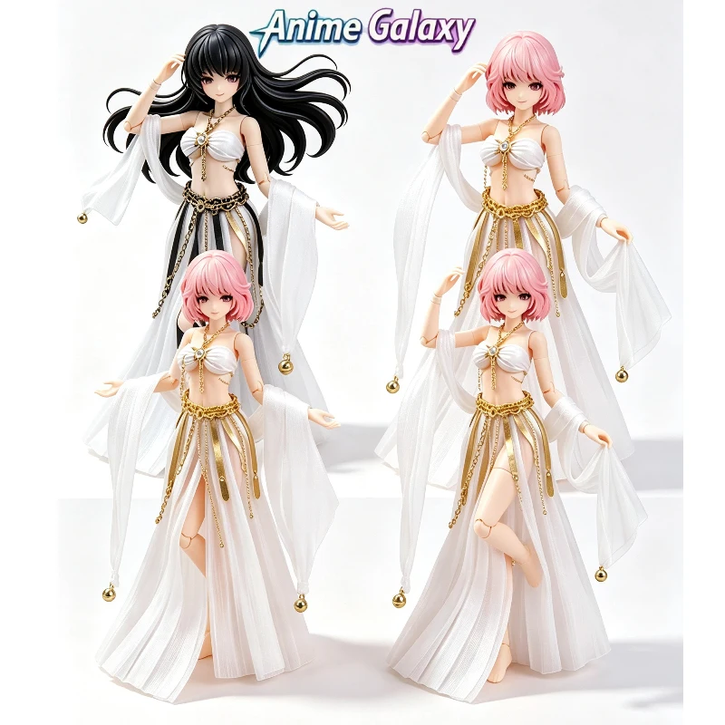 1/12 Scale 12 Points Bjd Mecha Girl Irene Doll Outfit Oriental Dance Strapless Top Moon Body Figure Dress Up Costume