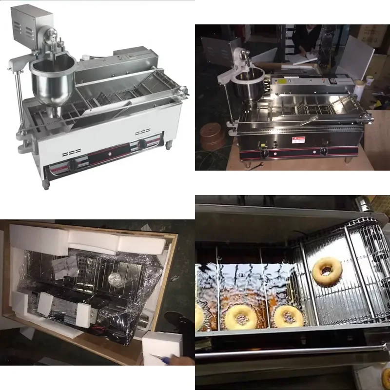for New Gas LPG Automatic Stainless Steel Mini Doughnut Machine with Temperature Control Suitable for Bakery Use Can Make Nut